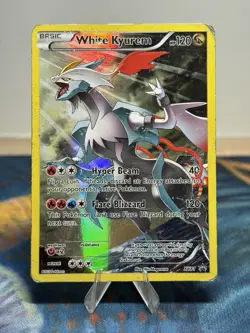 White Kyurem XY81 Black Star Promo Full Art Pokemon Card HP - Image 1