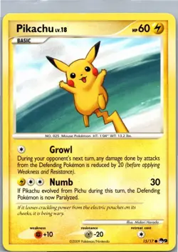 Pokemon Pikachu Common POP Series 9 015/017 NM - Image 1