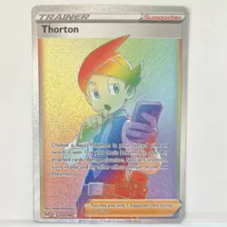 Pokemon TCG Thorton 210/196 Swsh11 Lost Origin Full Art Holo Secret Rare - Image 1
