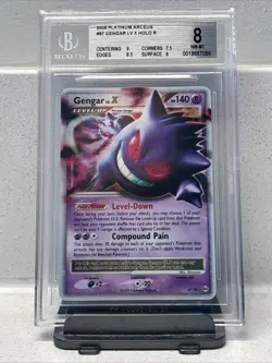 2009 Pokemon Platinum Arceus #97 Gengar LV.X Holo BGS 8 NM-MT - Image 1