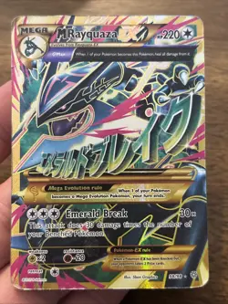 2015 Pokemon Shiny Mega Rayquaza EX Full Art 98/98 XY Ancient Origins - Image 1