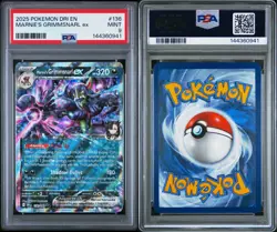 Pokemon 2025 SV DRI-EN Destined Rivals Marnie's Grimmsnarl EX 136/182 PSA 9 Mint - Image 3