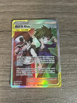 Pokemon TCG Red & Blue Full Art TAG TEAM Sm-Cosmic Eclipse 234/236 Holo - Image 1