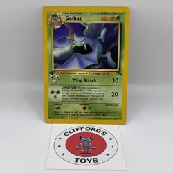 Pokemon Golbat 34/62 Fossil 1st Edition Damaged - Image 1