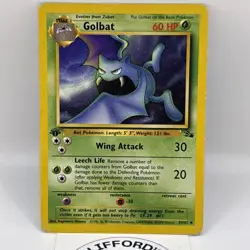 Pokemon Golbat 34/62 Fossil 1st Edition Damaged - Image 2