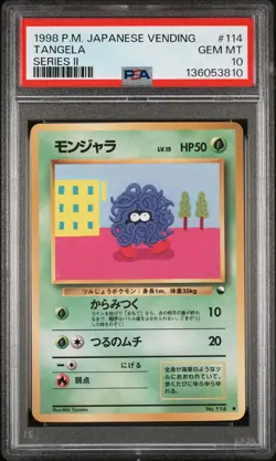 1998 POKEMON JPN VENDING SER II #114 TANGELA PSA 10 - Image 1