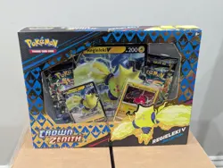 Pokemon Crown Zenith Regieleki V Collection Box Sealed 4 Packs Promo - Image 1