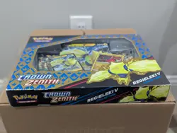 Pokemon Crown Zenith Regieleki V Collection Box Sealed 4 Packs Promo - Image 2