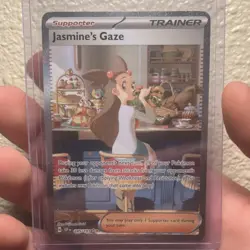 NM Pokemon Jasmine's Gaze 245/191 Sv08 Surging Sparks SIR Holo Supporter English - Image 1