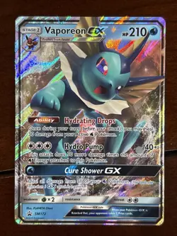 Pokemon Sun & Moon Promo Vaporeon GX SM172 Holo - Image 1