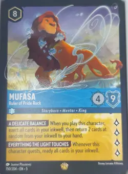 Lorcana Mufasa Ruler of Pride Rock #150 Card Game TCG CCG Disney - Image 1