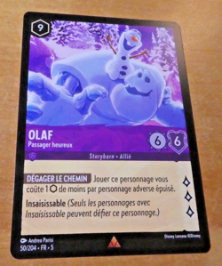 LORCANA TRADING CARD GAME DISNEY CHAPITRE 5 CARTE OLAF 50/204 RARE FR JCC MINT - Image 1
