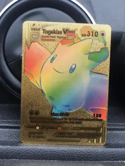 Togekiss VMAX Rainbow Golden Card Gold Custom Card - HP310 - 191/185 - Image 1