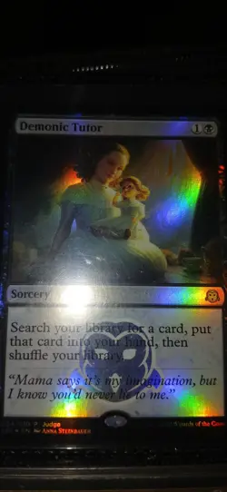 Mtg Judge Promo Foil Demonic Tutor Nm Vlp - Image 1