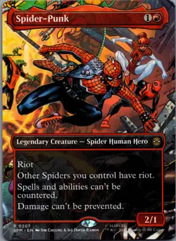 Spider-Punk 207 MTG Marvel's Spider-Man Rare Borderless NM - Image 1