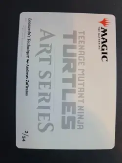 Leonardo's Technique 2/54 Art Card MTG Ninja Turtles - Image 2
