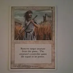 Mtg Swords To Plowshares - Magic the Gathering Revised Swords To Plowshares - Image 1