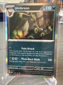 Pokemon TCG Scarlet & Violet Prismatic Evolutions 059/131 Umbreon Rare HOLO - Image 1