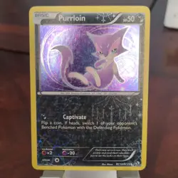 Pokemon Purrloin RC13/RC25 Radiant Collection Holo Uncommon Basic 2013 English - Image 1