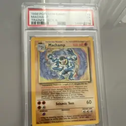 Pokemon TCG 1999 Trainer Deck A Machamp 8 Stage 2 Regular PSA 5 Wizards English - Image 1