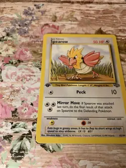 Pokemon TCG Spearow 62/64 Base Set 1st Edition 50 HP Common WOTC English - Image 5