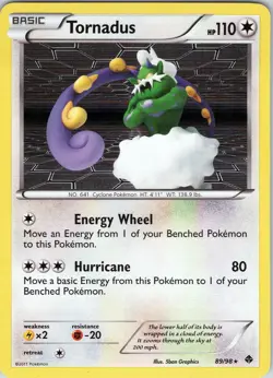 Tornadus 89/98 - Pokemon TCG Black & White 2: Emerging Powers - Holo Rare (NM) - Image 1