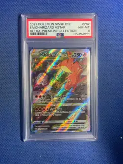 2022 Pokemon BSP FA Charizard VStar Ultra-Premium Collection SWSH262 PSA 8 - Image 1