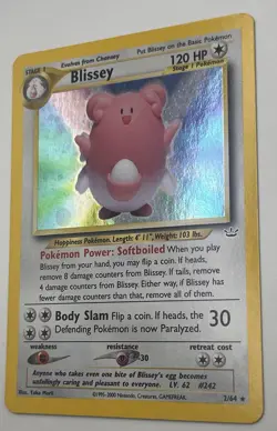 Pokemon Blissey Neo Revelation Holo Rare 2/64 120 HP Stage 1 2000 Card - Image 1