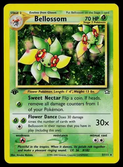 Pokemon Card Bellossom 3/111 Neo Genesis 1st Edition - Image 1