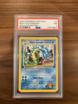Misty's Gyarados 13/132 Gym Challenge Holo 1ST EDITION POKEMON 2000 PSA 7 - Image 1