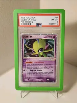 2005 Pokemon Celebi ex Holo Pop Series 2 PSA 8 NM-MT #17/17 - Image 1