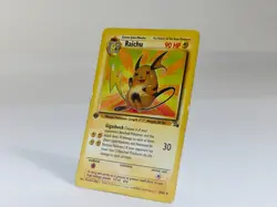 POKEMON RAICHU 1st Edition *PLAYED* 29/62 1999 Wizards REGULAR TCG M26 - Image 3