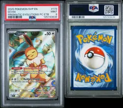 PSA 9 Eevee Prismatic Evolutions Pokemon Center Stamped ETB Promo #173 - Image 2