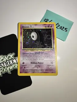 Unown A 14/75, Holo, Neo Discovery, Pokemon TCG, Unlimited 2001, WOTC, LP/MP - Image 2