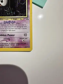 Unown A 14/75, Holo, Neo Discovery, Pokemon TCG, Unlimited 2001, WOTC, LP/MP - Image 3