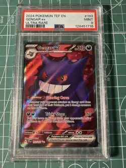 Gengar Ex Ultra Rare 2024 Pokemon Tef En PSA 9 - Image 1