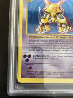 Pokemon Alakazam Shadowless 1999 Base Set 5/102 PSA 1 - Image 5
