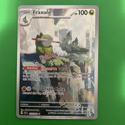 Fraxure 077/064 Sv: Shrouded Fable Holo Illustration Rare Pokemon TCG - NM - Image 1