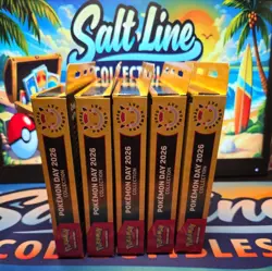 Lot (5) NEW & SEALED Pokemon TCG Celebrations Pokemon Day 2026 Collection Boxes - Image 3