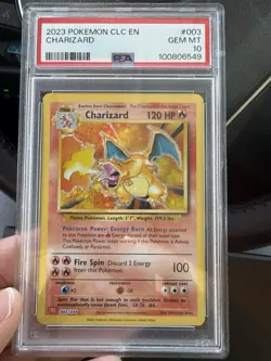 Pokemon Charizard 003/034 Classic Collection Holo PSA 10 GEM MT 2023 - Image 1