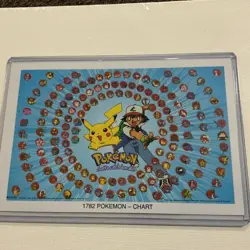 Vintage 1999 Pokemon Pikachu Charizard Gengar Mewtwo Promo Poster Card 4x6 RARE - Image 1