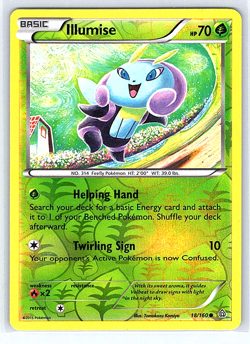 Illumise [Reverse Holo] 18/160 Primal Clash LP Pokemon Card - Image 1
