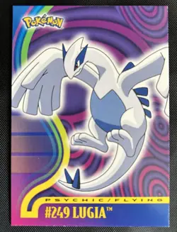 2001 Topps Pokemon Johto Series 3 Lugia Non Foil #249 - NM/LP - Image 1