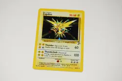 ZAPDOS 20/130 Holo Pokemon Base Set 2 Card - LP - Image 1