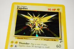 ZAPDOS 20/130 Holo Pokemon Base Set 2 Card - LP - Image 3