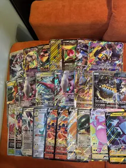 Lot of 23 Oversized Pokemon Cards Some Very Damaged Others Little Damage - Image 1