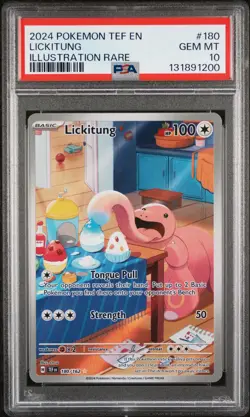 2024 POKEMON TEF EN-TEMPORAL FORCES ILLUSTRATION RARE #180 LICKITUNG PSA 10 - Image 1