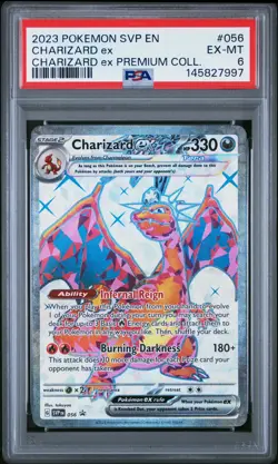 2023 Pokemon SVP EN-SV Black Star Promo Charizard EX Premium Coll. PSA 6 #056 - Image 1