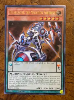 Disablaster the Negation Fortress INFO-EN026 Ultra Rare 1st Ed NM Yu-Gi-Oh! - Image 1