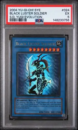 PSA Graded Yu-Gi-Oh Card Lot of 3 – Black Luster Soldier & Ritual & Great Spinx - Image 1